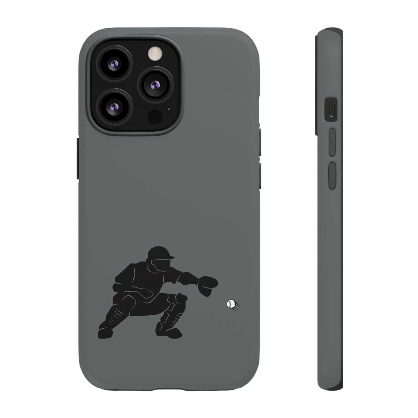Printify baseball catcher phone case, tough protective cover with catcher graphic, designed for durable smartphone protection.
