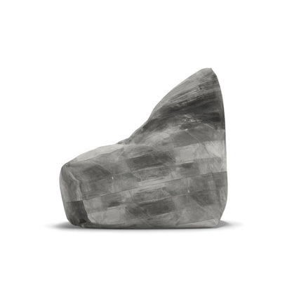 Gray Watercolor Marble Bean Bag Chair Cover | Abstract Tie-Dye