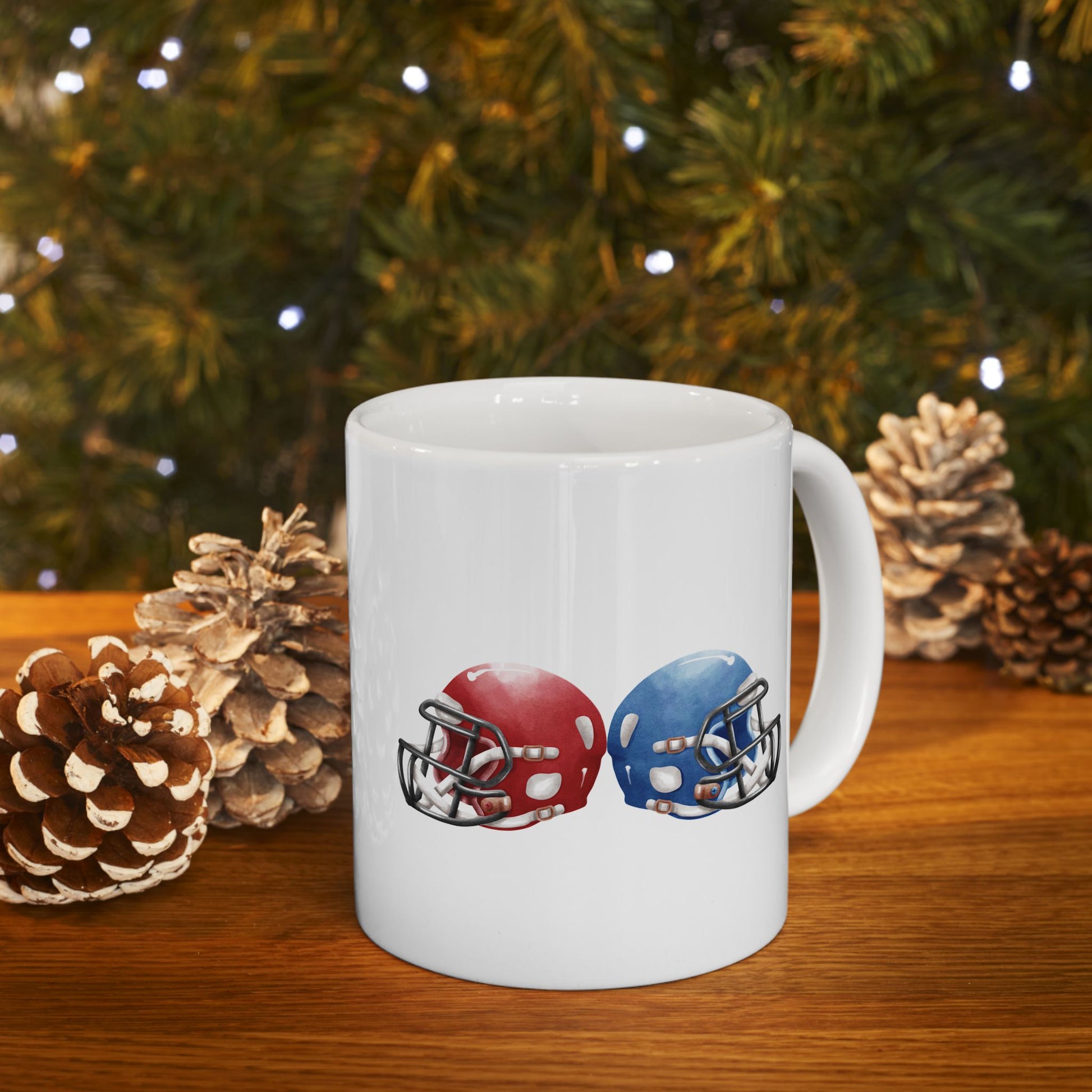 Football Fan Ceramic Mug | 11oz, 15oz | Perfect for Game Day, Sports Enthusiasts, Gifts, Tailgating, Team Celebration - TRV