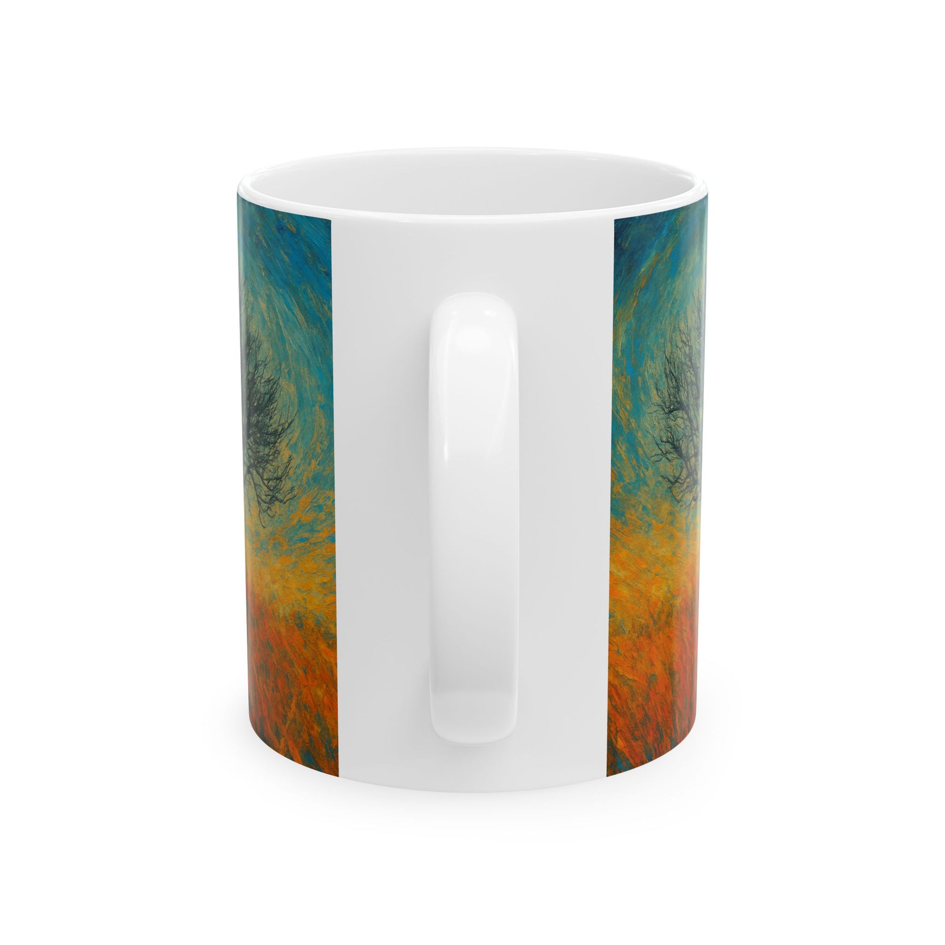 Vibrant Ceramic Mug - Sunset Mountain Design, Coffee Cup, Gift for Nature Lovers, Home Decor, Tea Mug, Unique Art Mug - TRV