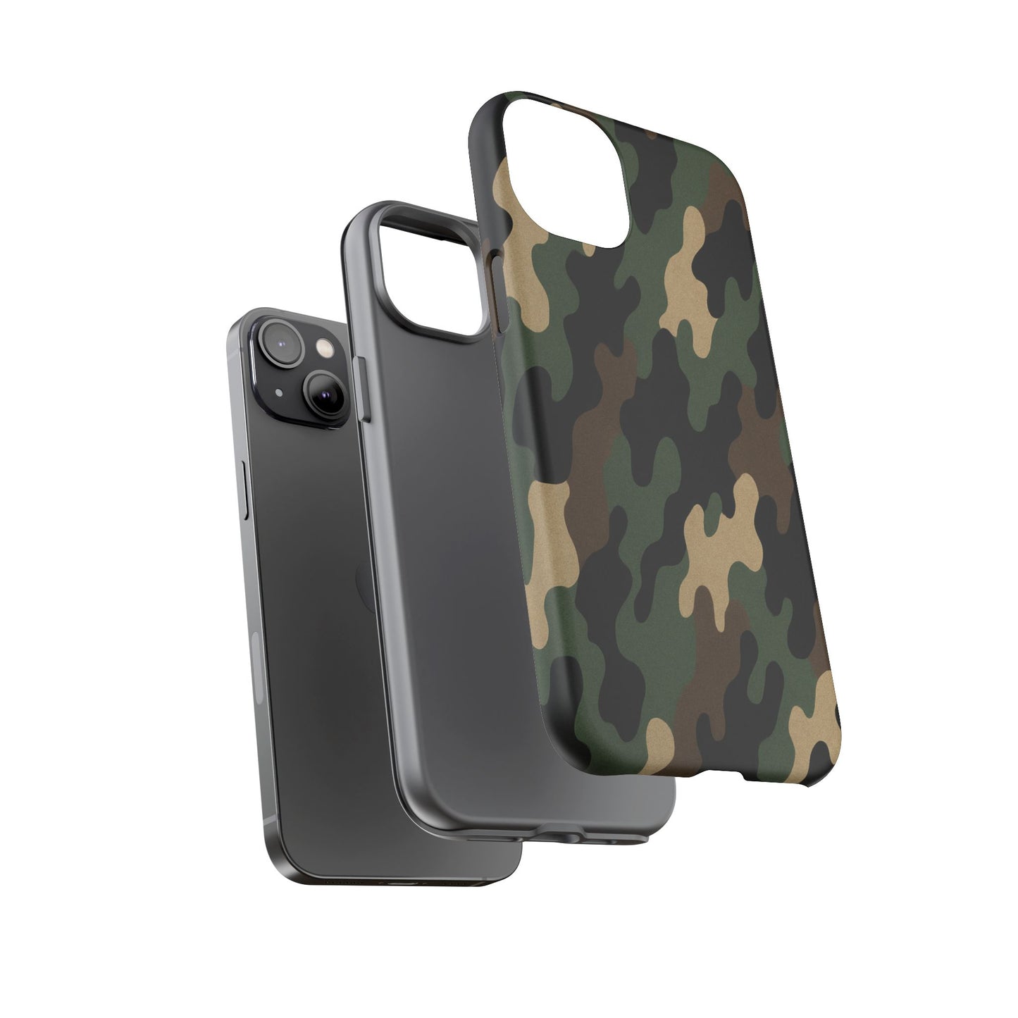 Camouflage Phone Case, Tough Cases, Military Style, Unique Phone Accessories, Gift for Him, Durable Phone Cover - TRV