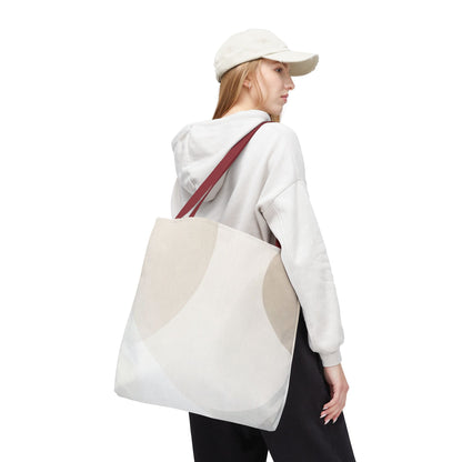 Neutral Abstract Geometric Tote Bag | Minimal Beige Shapes