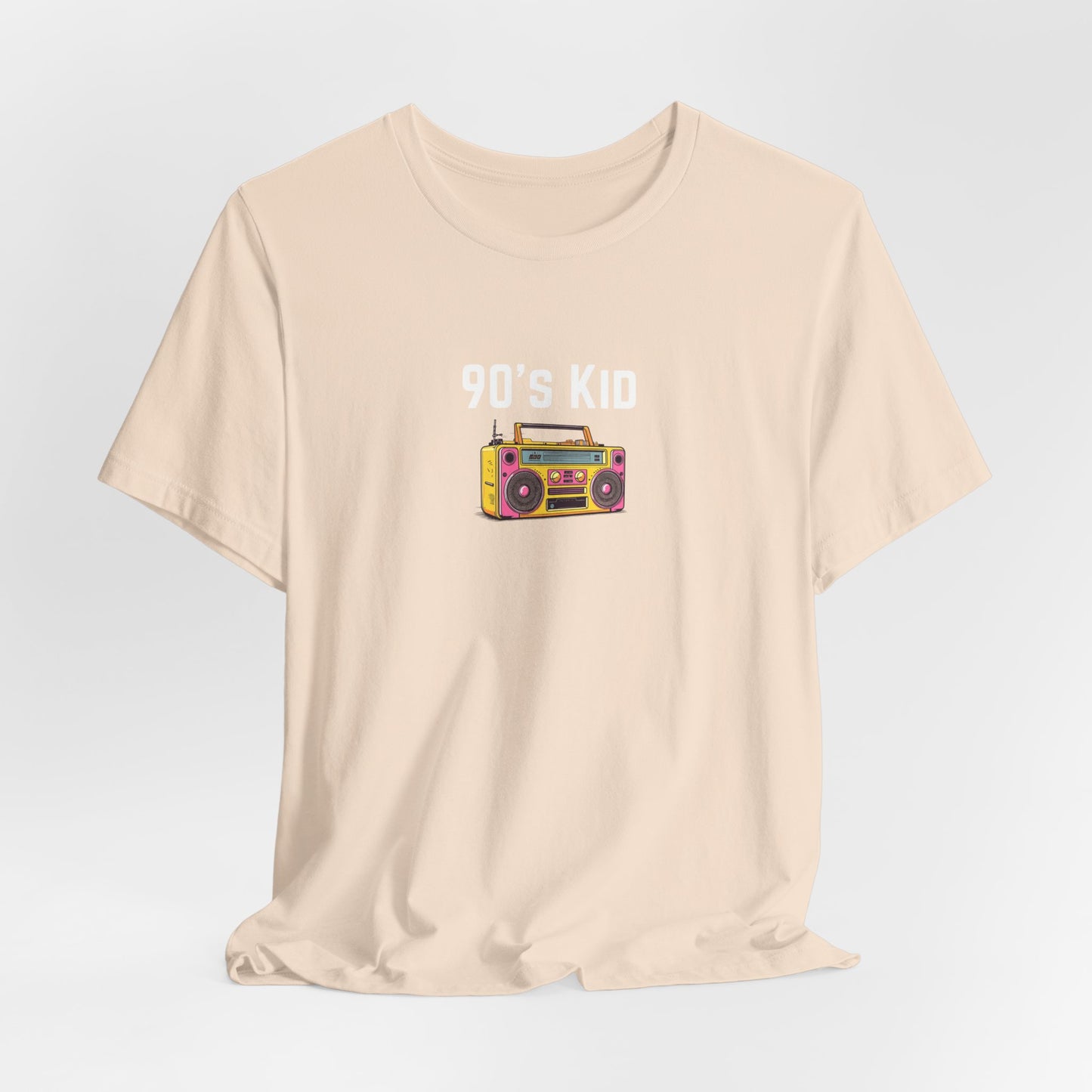 Retro Boombox Tee — 90s Kid Graphic T-Shirt