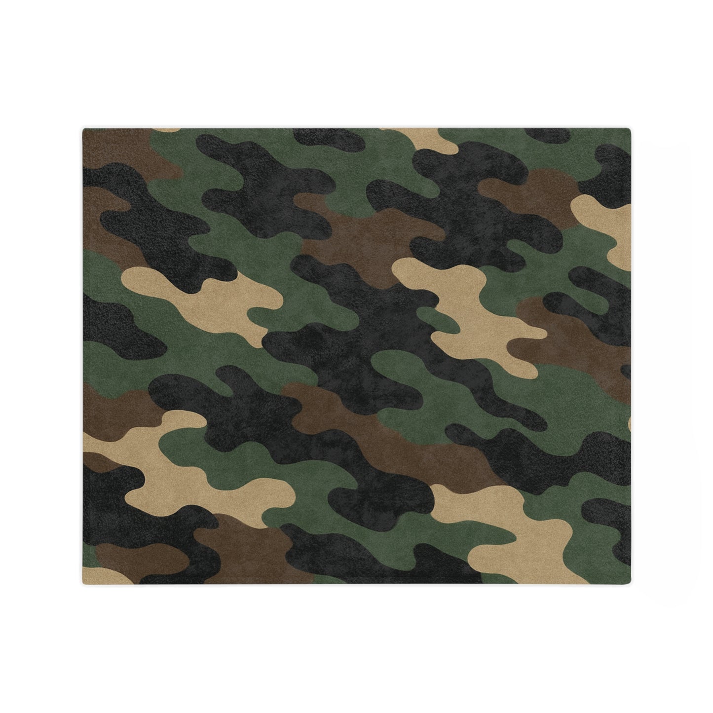 Cozy Camo Velveteen Microfiber Blanket - Soft, Warm, Perfect for Camping, Outdoors, Military Theme, Home Decor, Gift Idea - TRV