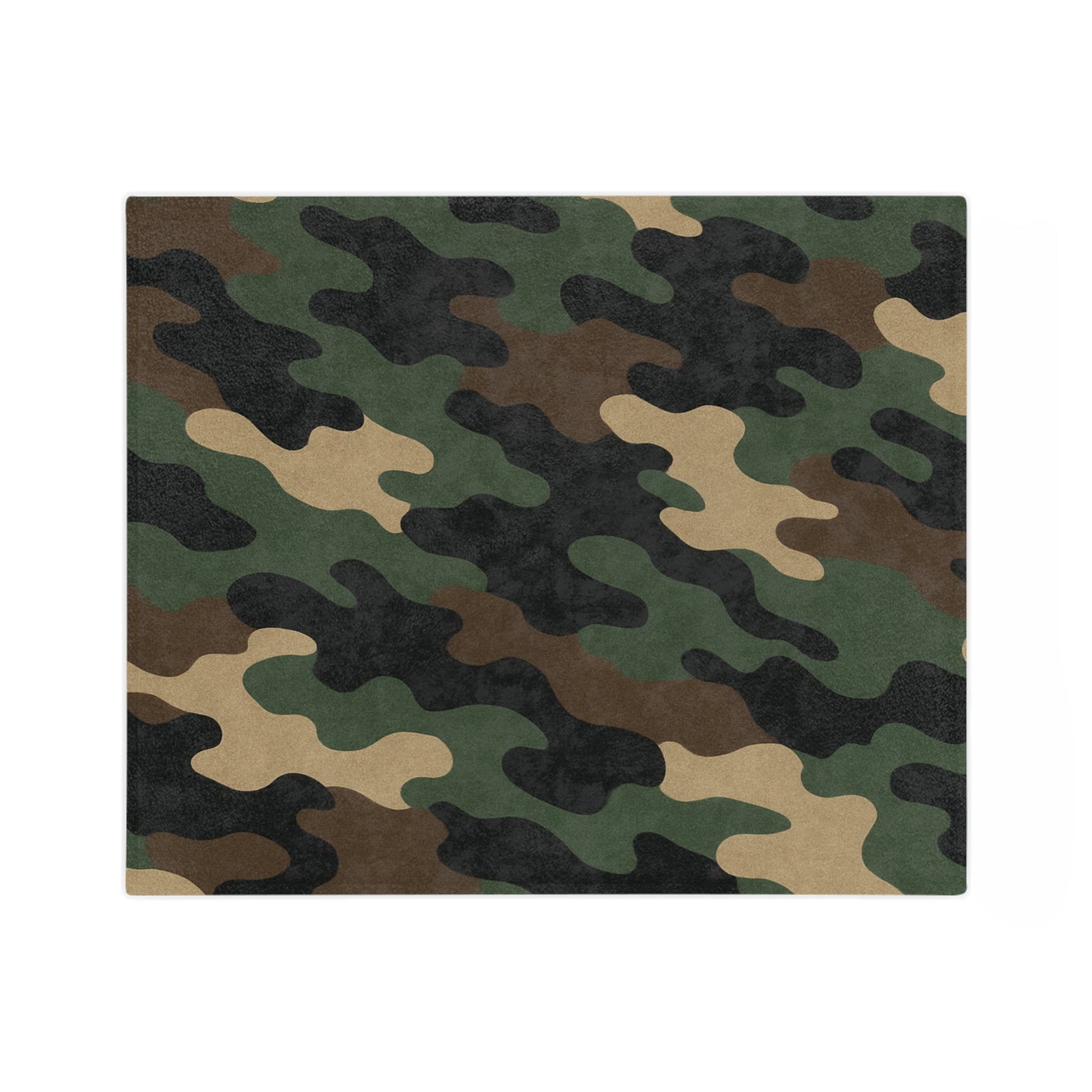 Cozy Camo Velveteen Microfiber Blanket - Soft, Warm, Perfect for Camping, Outdoors, Military Theme, Home Decor, Gift Idea - TRV