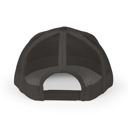 Vintage batter silhouette baseball snapback trucker cap by Printify, featuring a classic logo design and structured brim.