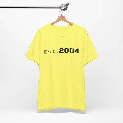 Minimal vintage Est. 2004 T-Shirt by Printify featuring a classic design and comfortable fit, perfect for casual wear.
