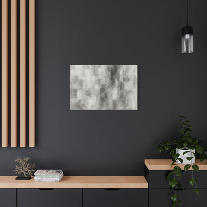Abstract grey brushstroke canvas wall art by Printify, neutral modern matte stretched canvas for contemporary home decor.