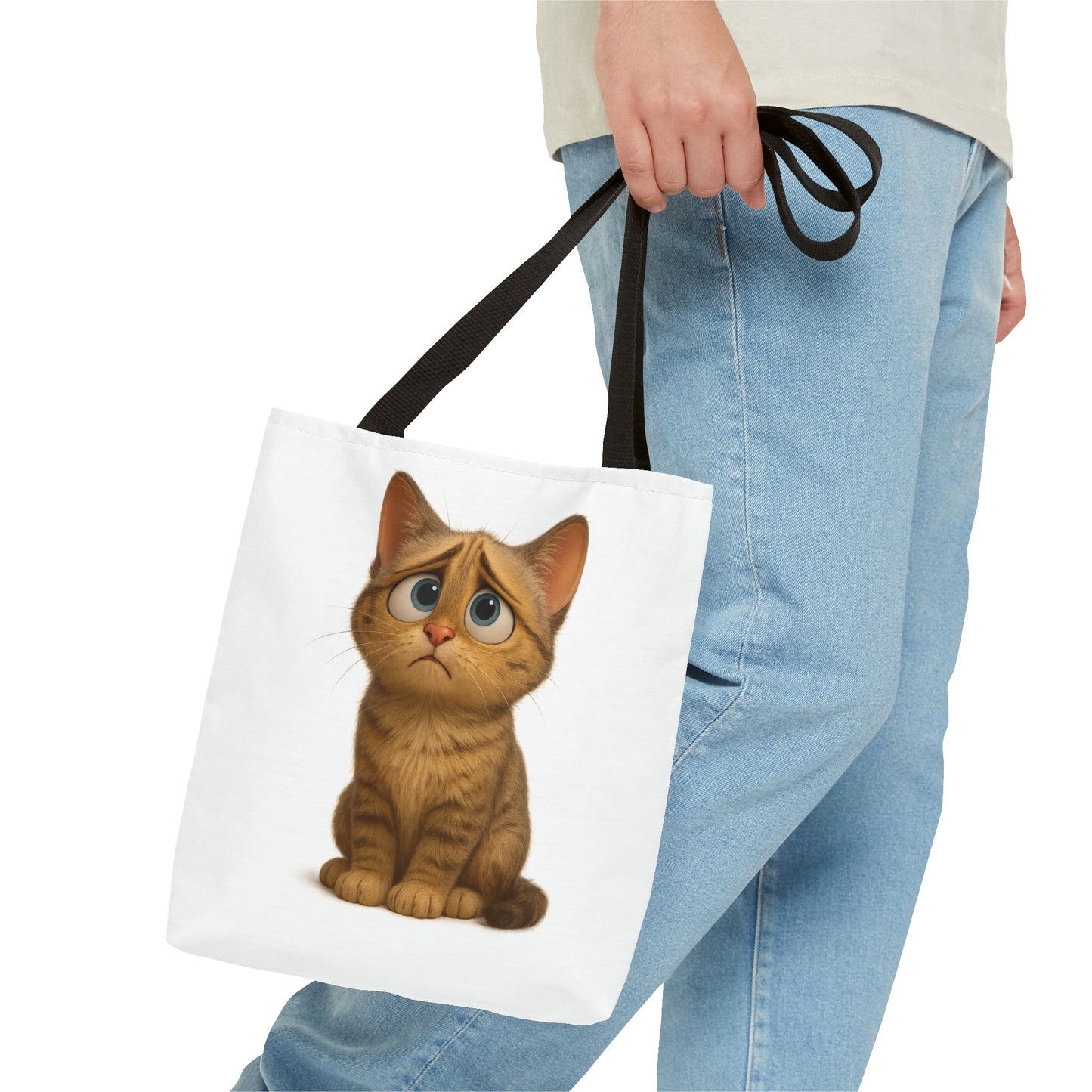 Cute Cat Tote Bag, Animal Lover Gift, Shopping Tote, Reusable Bag, Cute Merchandise, Eco-Friendly Gift - TRV