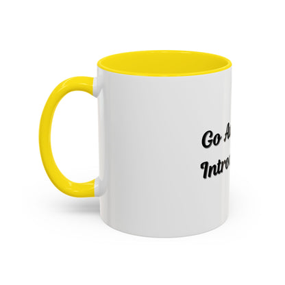 Introvert Coffee Mug - Go Away, I'm Introverting - Black Accent for Relaxing Moments - TRV