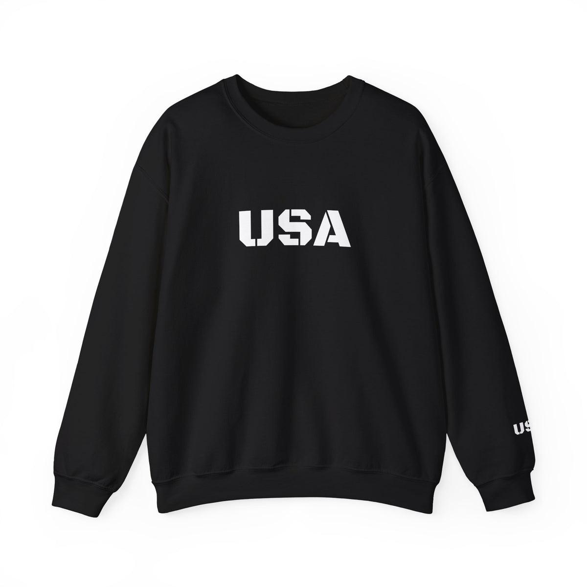 USA Printify crewneck sweatshirt with patriotic design, cozy fit, perfect for all seasons, casual and stylish American-themed apparel