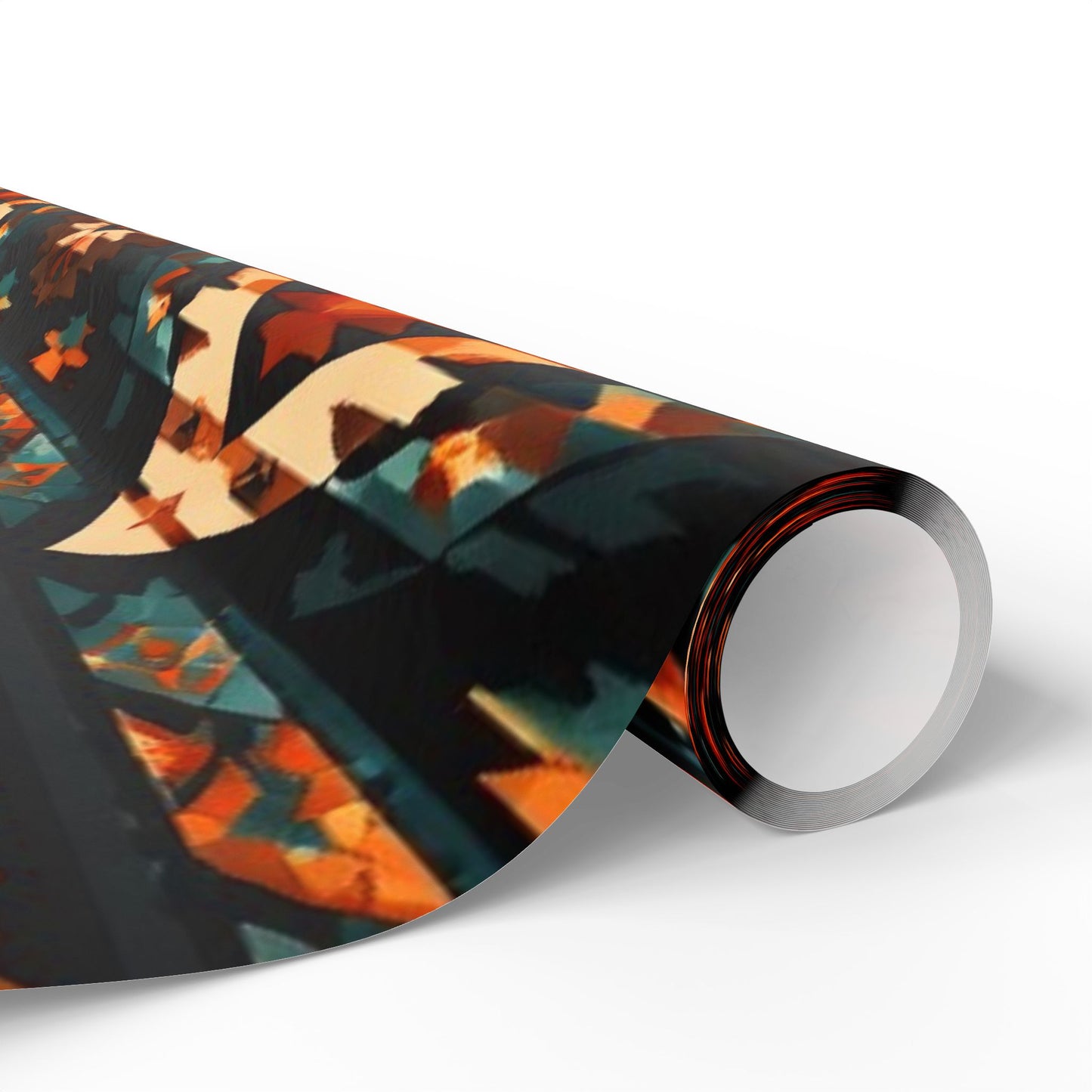 Southwestern Geo Pattern Wrapping Paper Roll — Rustic Aztec Gift Wrap