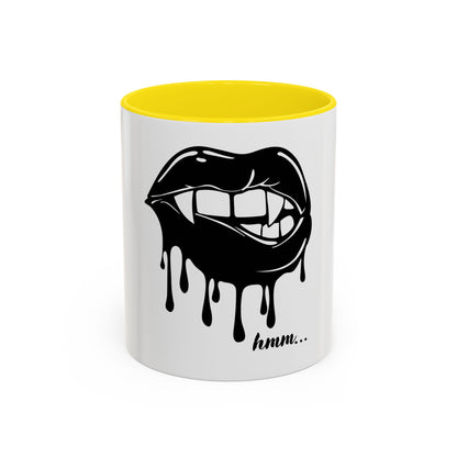Vampire Lip Accent Coffee Mug - 11oz & 15oz - Unique Halloween Gift - TRV