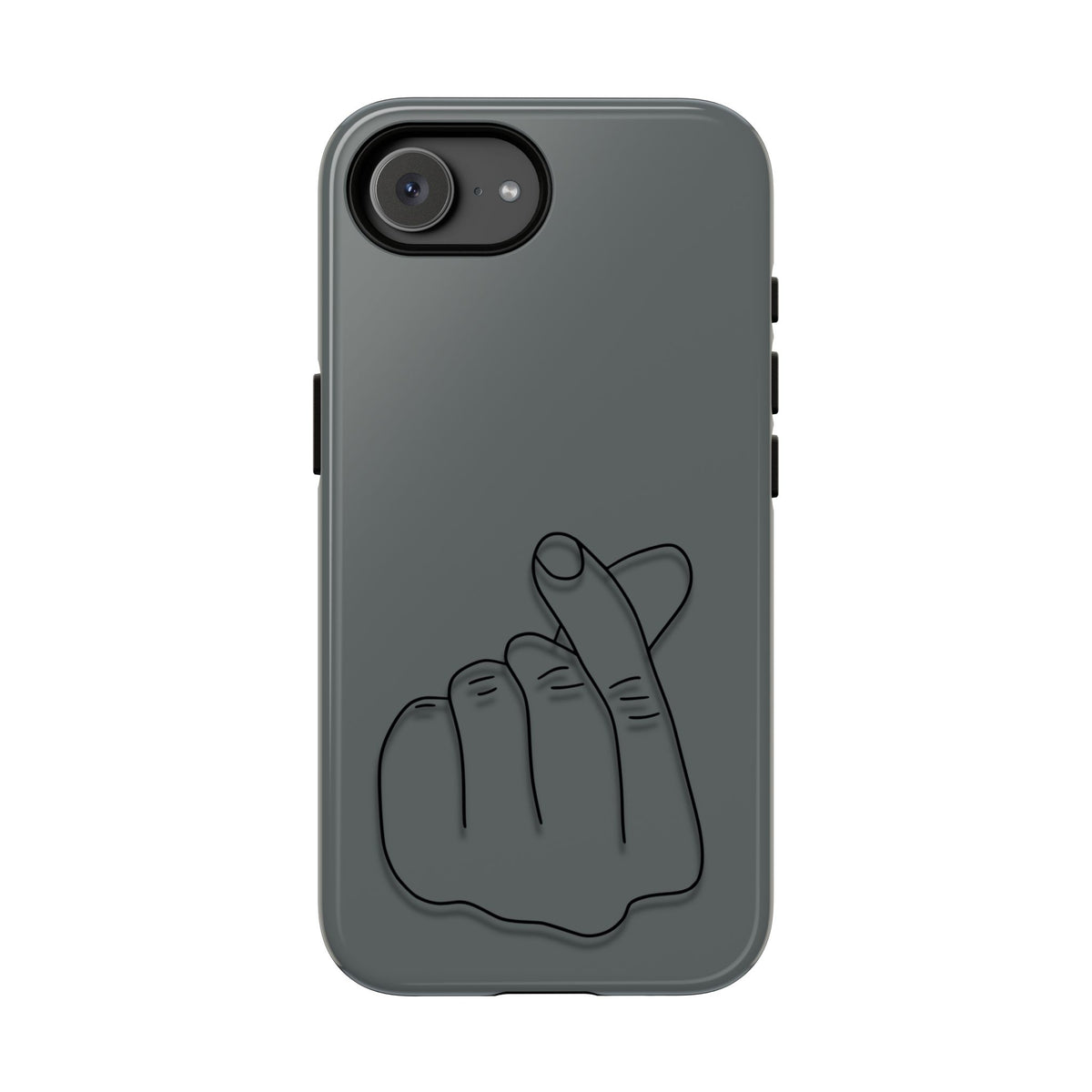 Silicone Phone Case, embossed Korean finger heart design - view 54