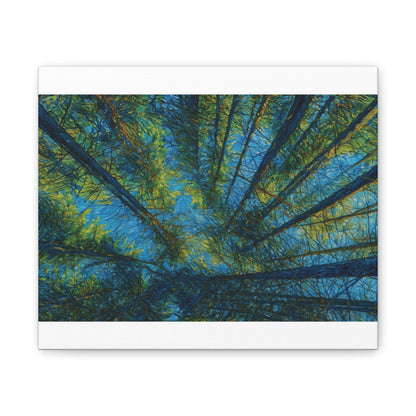 Canvas Wall Art, Forest Perspective Print, Nature Decor, Home & Office Art, Rustic Wall Hanging, Tree Art for Nature Lovers - TRV