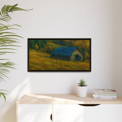 Framed Matte Canvas Print, Rustic Artwork, Farmhouse Decor, Nature Wall Art, Gift for Home, Autumn Decor, Landscape Painting