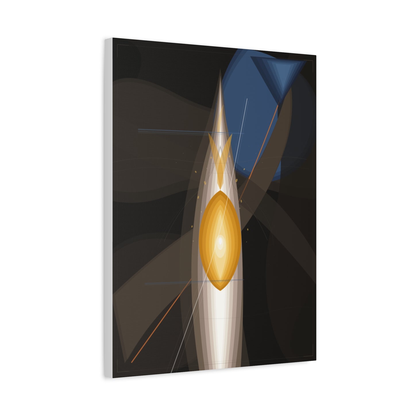 Abstract Geometric Flame Canvas | Matte Stretched Canvas 1.25"