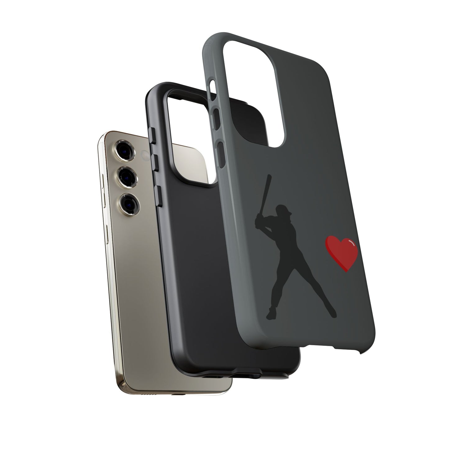 Printify Baseball Love phone case featuring sports-themed design, durable case for sports fans, perfect Father's Day gift.