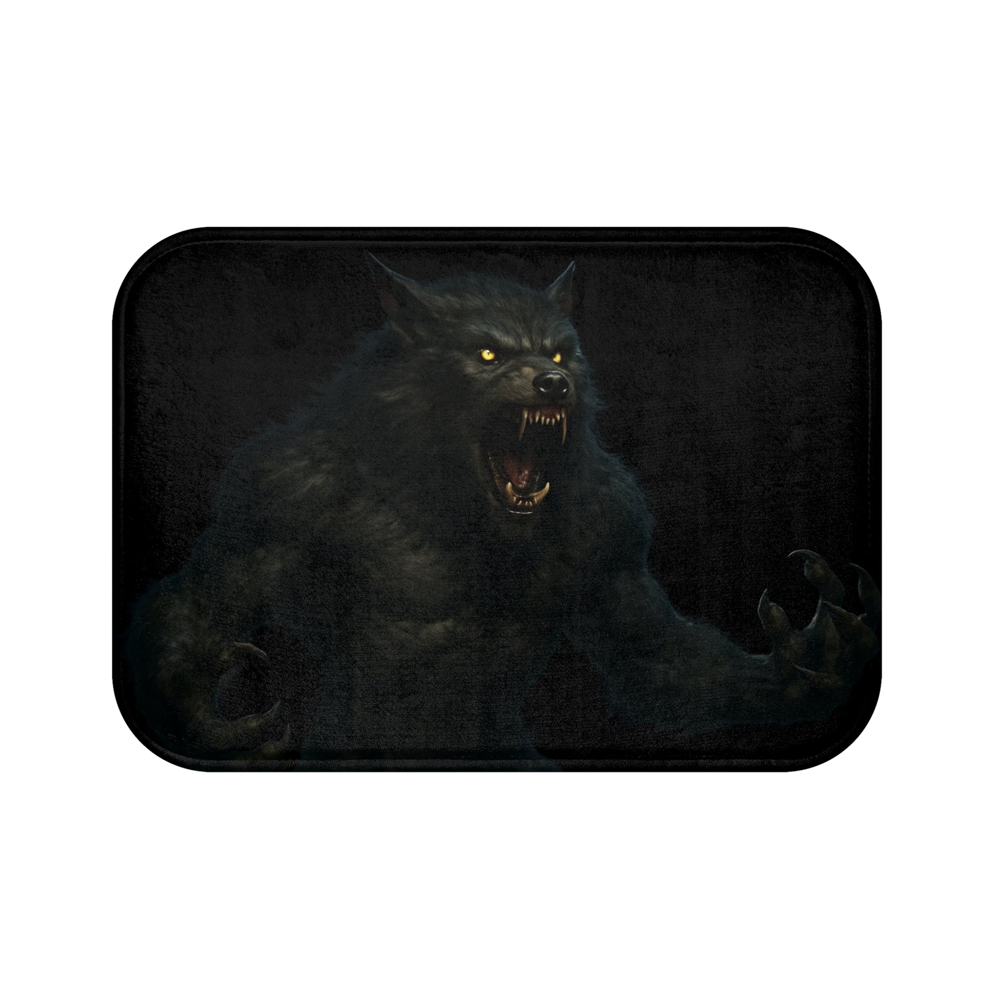 Fierce Werewolf Bath Mat - Perfect for Halloween Decor, Scary Bathroom Accents, Werewolf Theme, Home Decor, Gift for Horror Fans - TRV