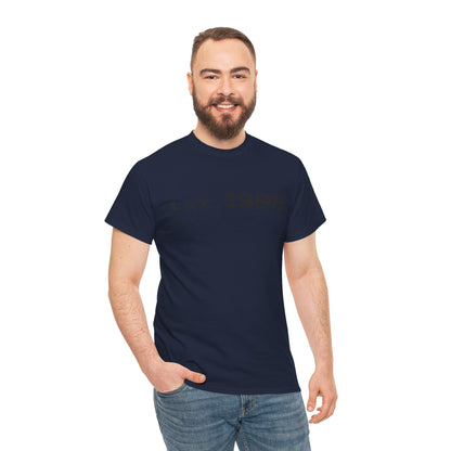 Vintage minimalist Est. 1995 T-shirt by Printify featuring a simple birthday design and classic fit for casual wear.