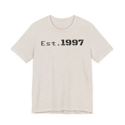 Vintage Est. 1997 Unisex Tee, Gift for Birthdays, Celebrations, Casual Wear, Retro Fashion, Cool Graphic T-Shirt - TRV