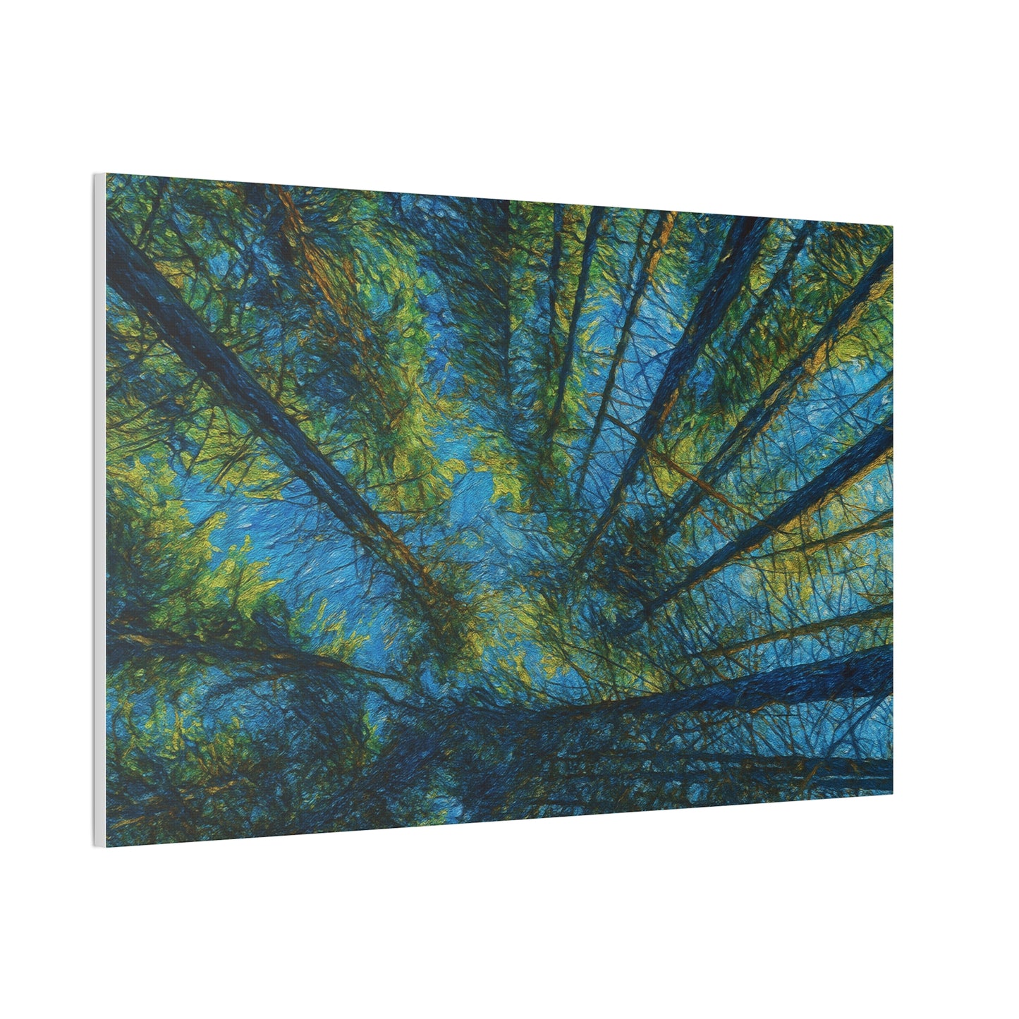 Forest Canopy Canvas Print — Upward View Trees Wall Art (Stretched Canvas 0.75")