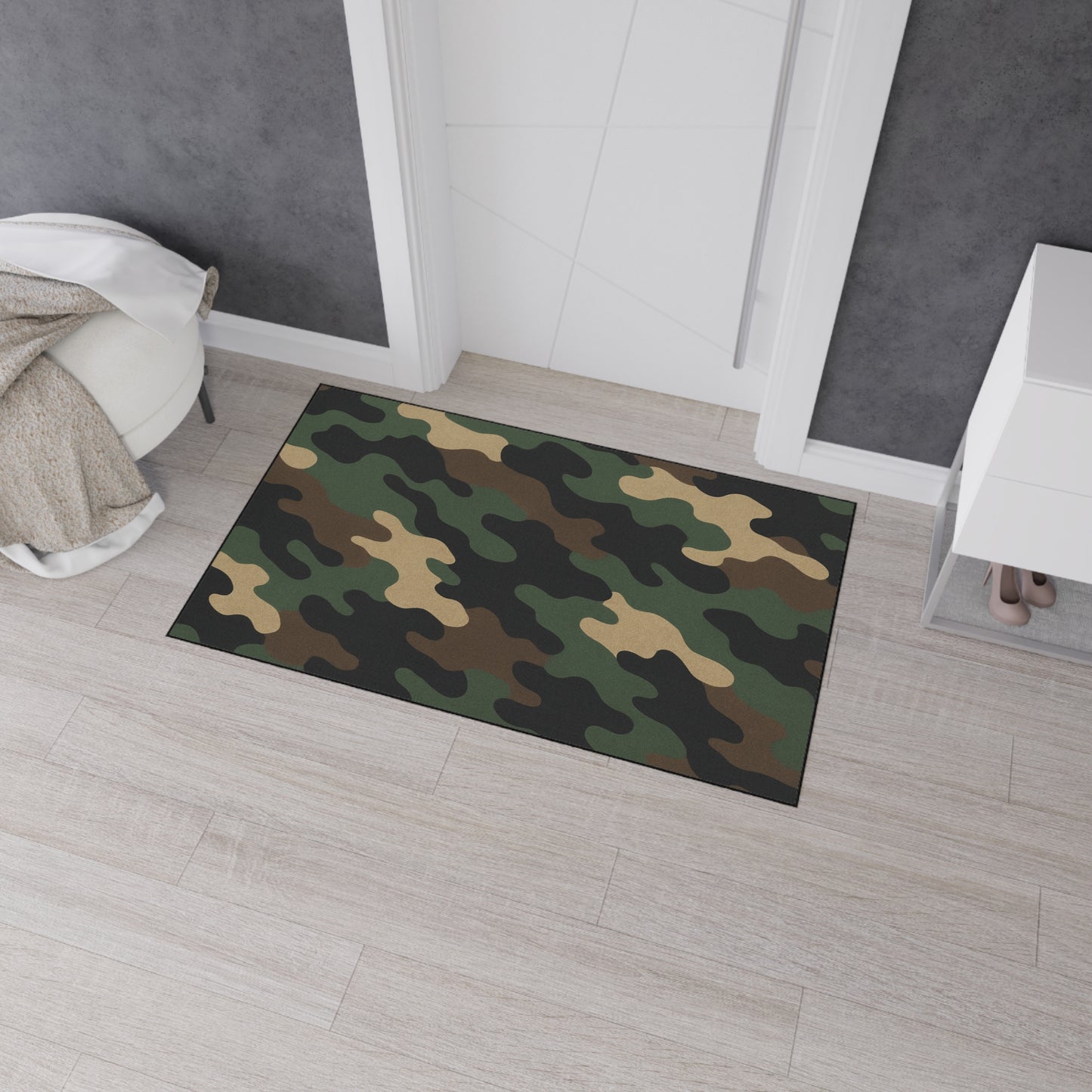 Heavy duty Printify floor mat with durable textured surface, ideal for high-traffic areas and protection.
