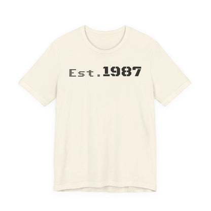 Est. 1987 Unisex Tee - Vintage Style Shirt, 80s Birth Year Gift, Casual Wear, Birthday T-Shirt, Retro Graphic Tee