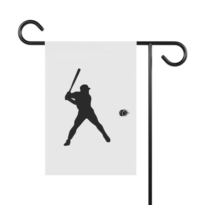 Baseball Player garden flag outdoor house banner for fans, featuring a vibrant baseball-themed design by Printify.