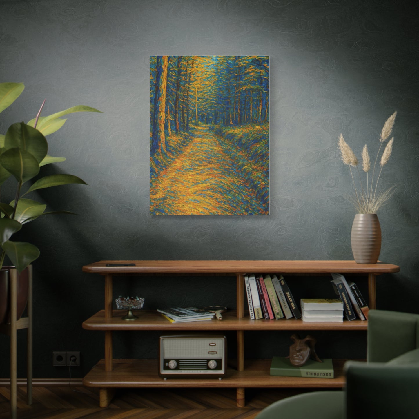Van Gogh Style Forest Canvas Art | Nature Wall Decor, Home Office Accent, Gift for Nature Lovers, Gallery Wrapped, Living Room Wall Art - TRV