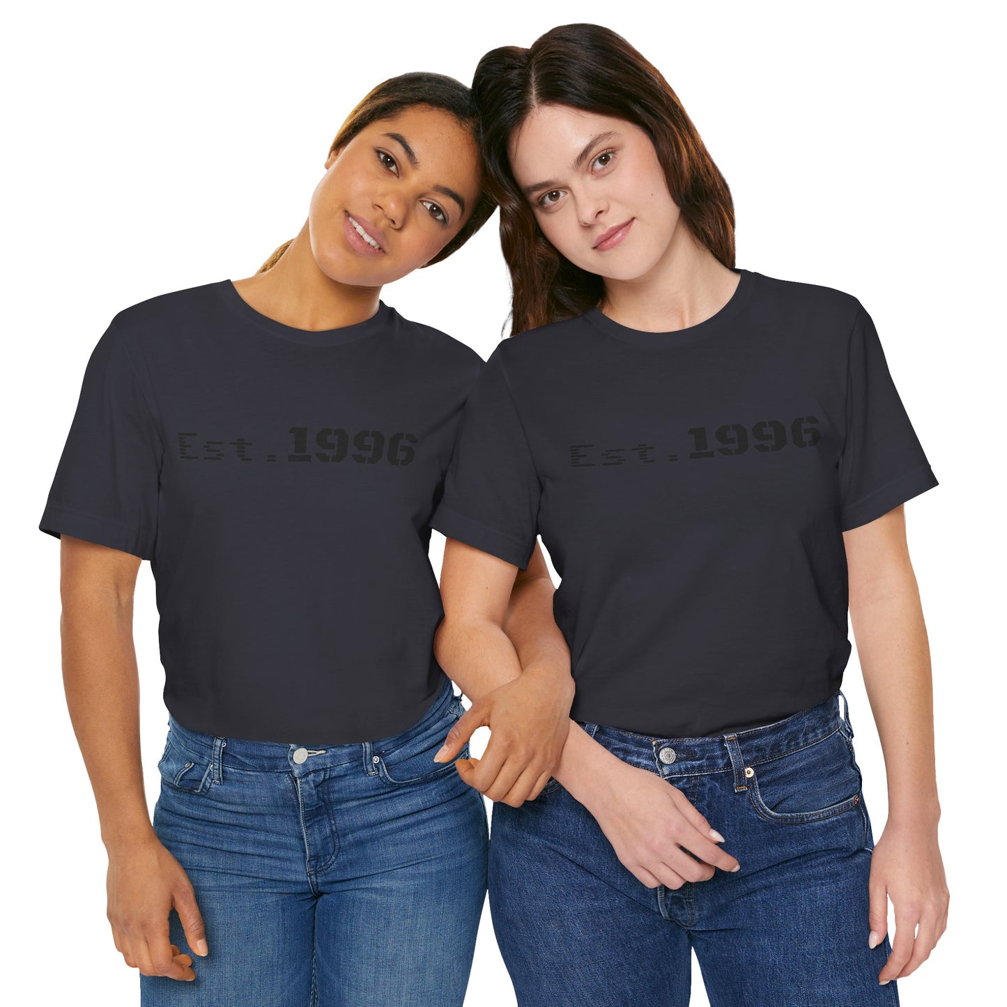 Vintage Est. 1996 T-shirt by Printify featuring a stylish birthday gift design and classic retro style.