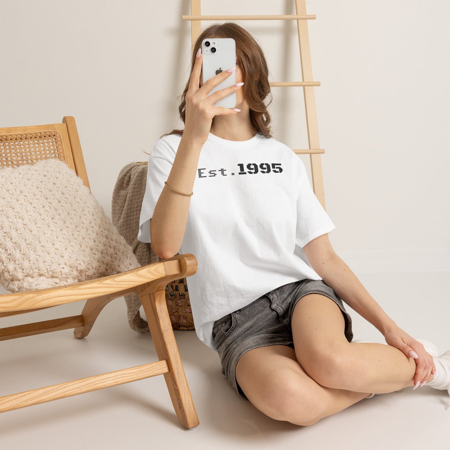Unisex Heavy Cotton Tee - Est. 1995, Vintage Birthday Gift, Customizable Tee, Retro Unisex Shirt, Casual Everyday Wear