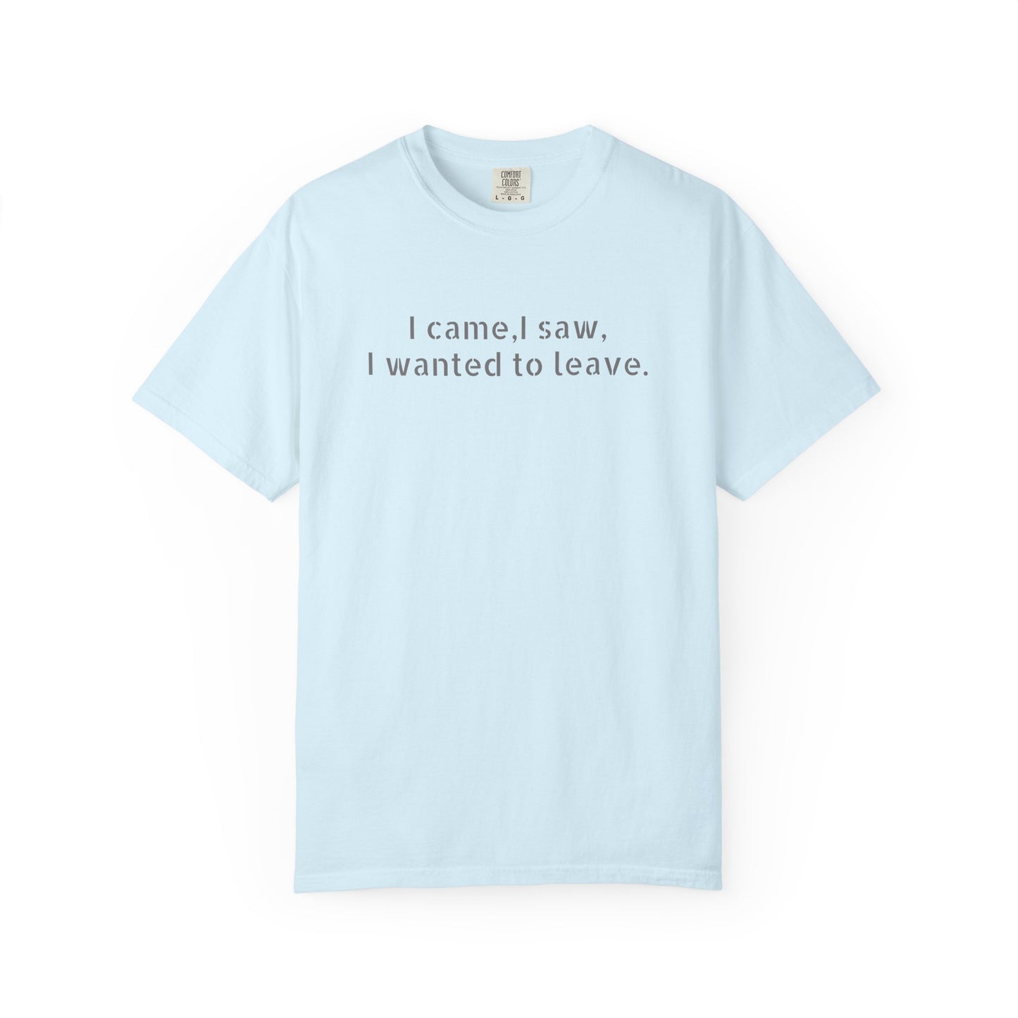 I came, I saw, I wanted to leave T-shirt | Minimal Text Tee