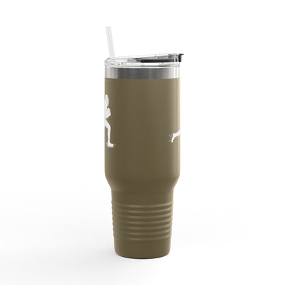 Football Player Coffee Tumbler, Insulated Travel Mug for Active Lifestyles, Sporty Drinkware for On-the-Go, Perfect Gift for Athletes