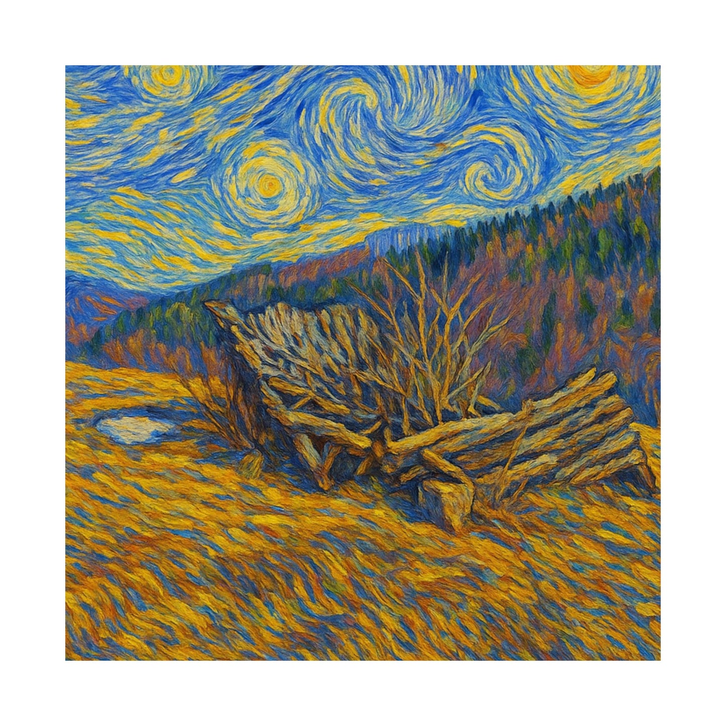 Matte Vertical Posters of Starry Night - Art Print for Home Decor, Wall Art, Gift for Art Lovers, Bacground for Celebrations - TRV