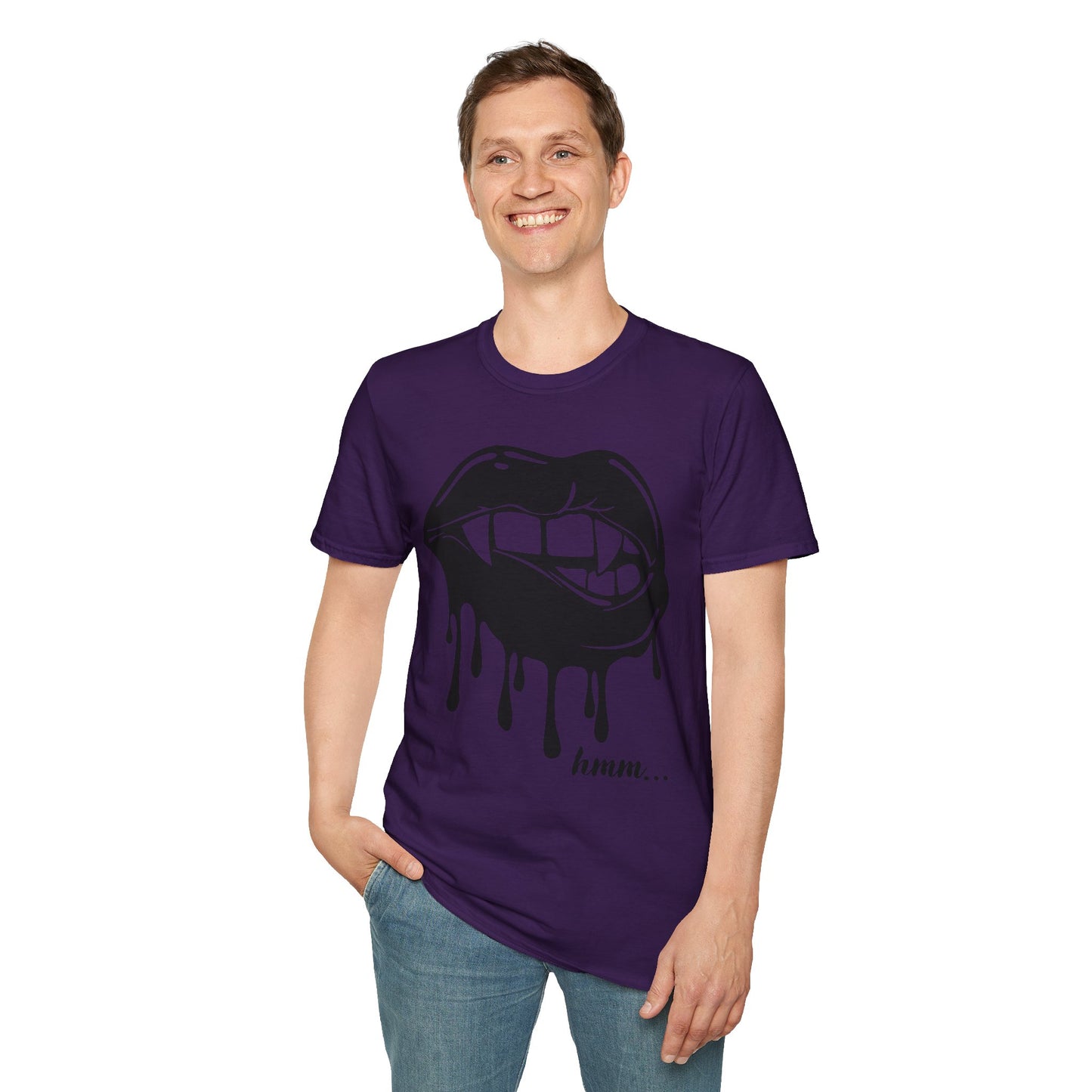 Edgy Graphic Unisex T-Shirt - Dripping Mouth Design, Cool Tee, Trendy Shirt, Hipster Top, Streetwear, Alternative Fashion, Holiday Gift