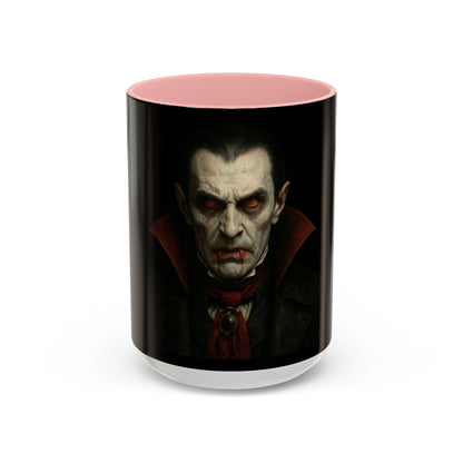 Gothic Dracula Vampire Accent Coffee Mug | Spooky Halloween Gift, Unique Home Decor, Collector's Mug, Coffee Lover's Gift - TRV