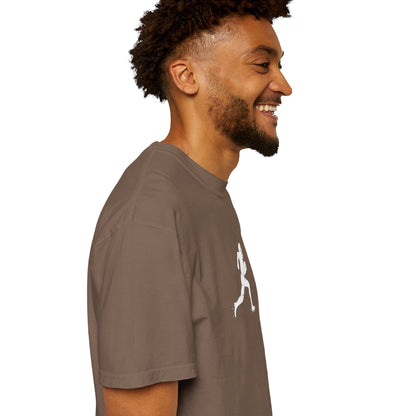 Sporty Unisex Garment-Dyed T-Shirt with Football Player Graphic, Activewear, Casual Wear, Gift for Runners, Fitness Apparel, Everyday Style
