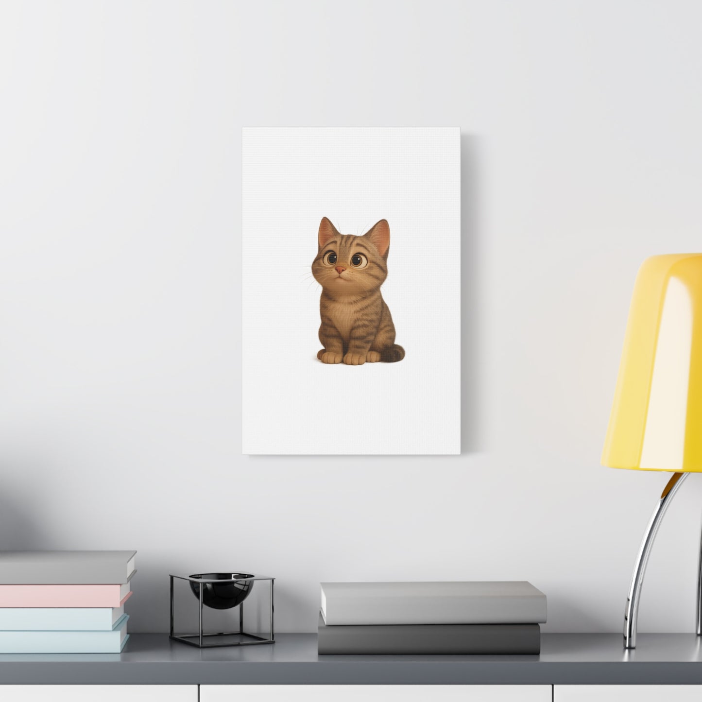 Adorable Cat Canvas Art, Cute Cat Wall Decor, Pet Lover Gift, Nursery Wall Art, Animal Print, Modern Home Decor - TRV