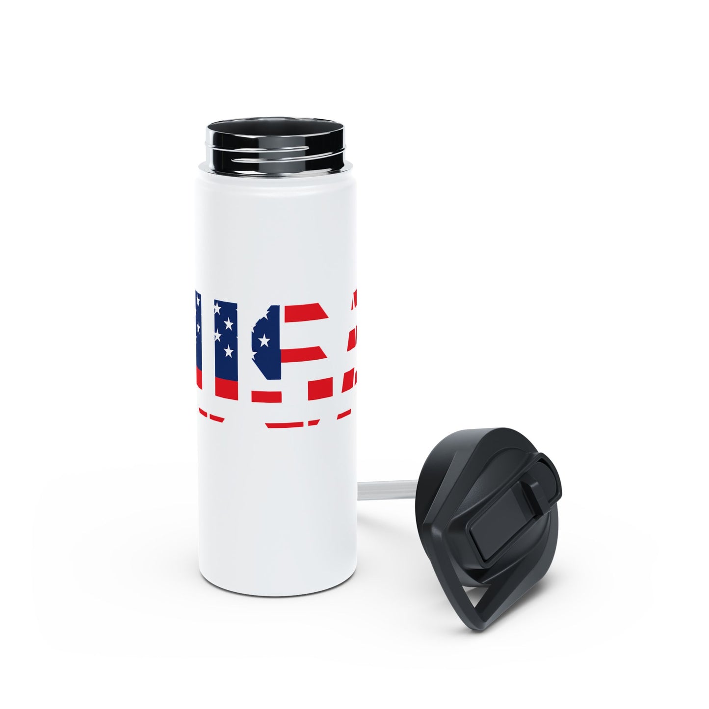USA Flag Stainless Steel Water Bottle — Patriotic Travel Flask