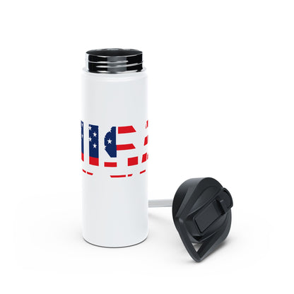 USA Flag Stainless Steel Water Bottle — Patriotic Travel Flask