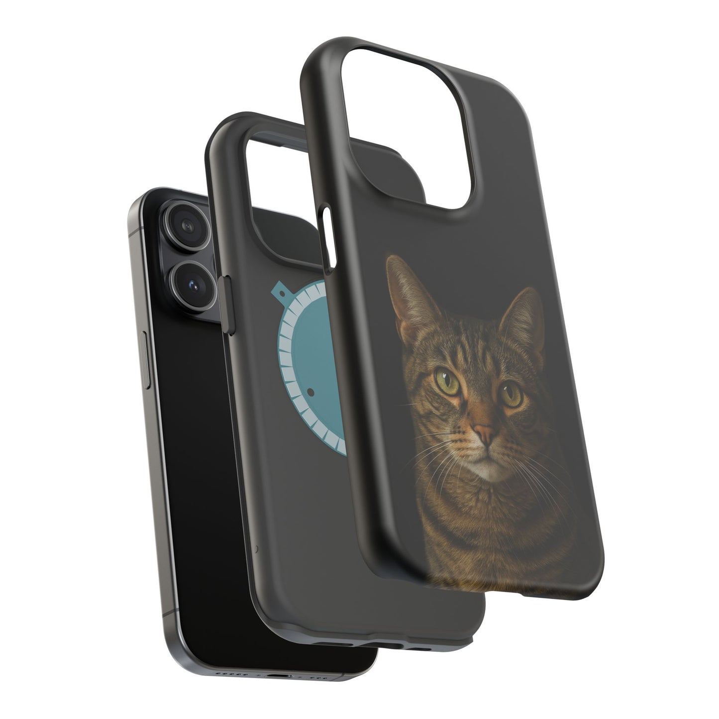 Magnetic Impact-Resistant Phone Case — Realistic Tabby Cat Portrait