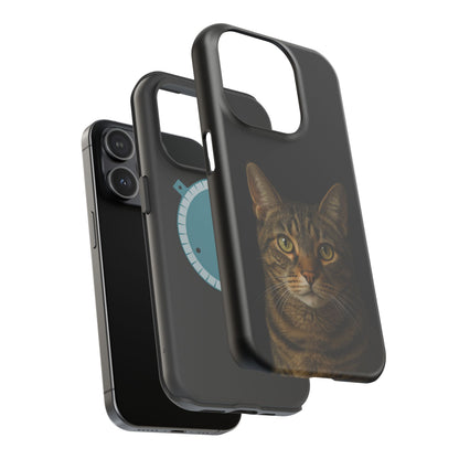 Magnetic Impact-Resistant Phone Case — Realistic Tabby Cat Portrait