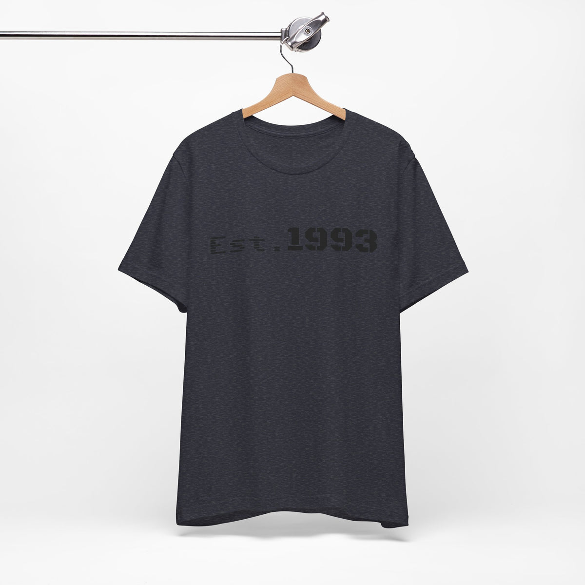 Vintage 1993 Est. T-Shirt by Printify featuring a classic "Born in 1993" design on a comfortable cotton tee.