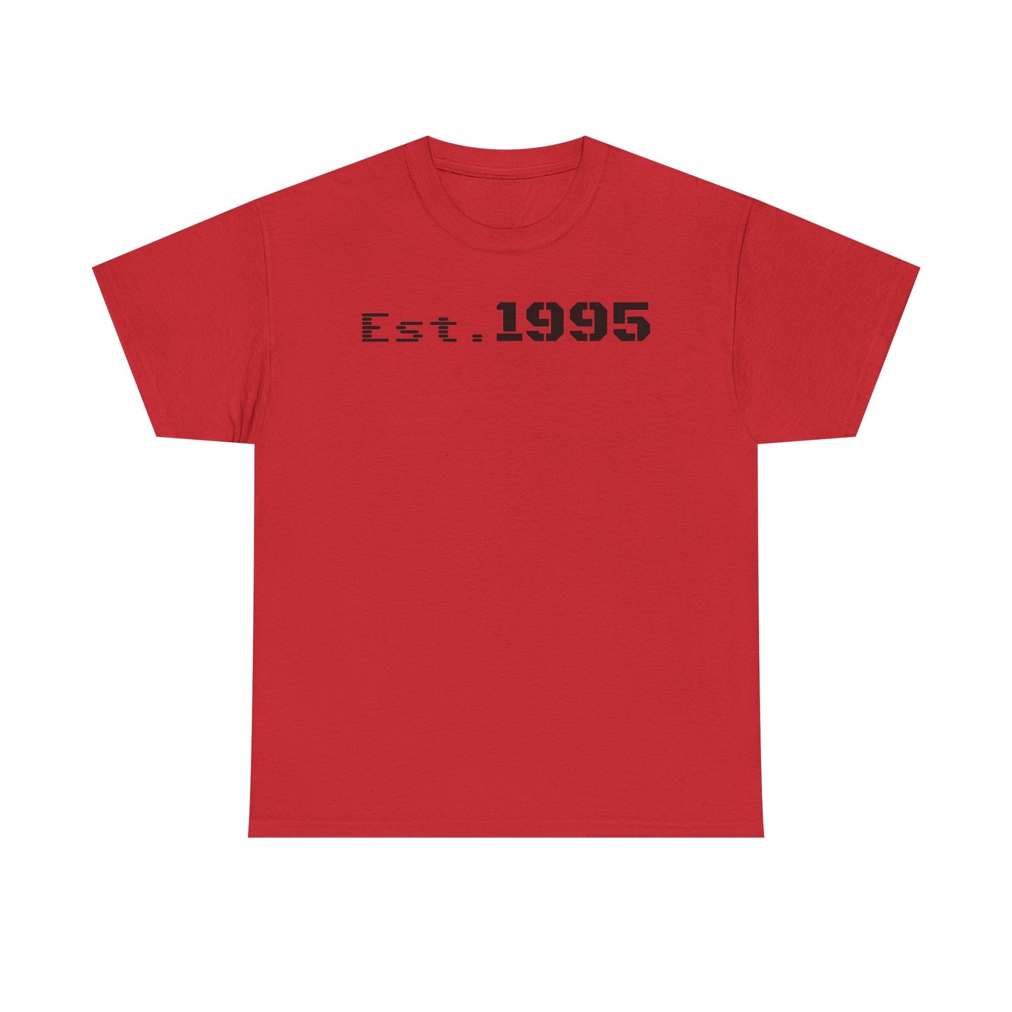 Unisex Heavy Cotton Tee - Est. 1995, Vintage Birthday Gift, Customizable Tee, Retro Unisex Shirt, Casual Everyday Wear