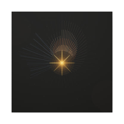Abstract Golden Starburst Canvas