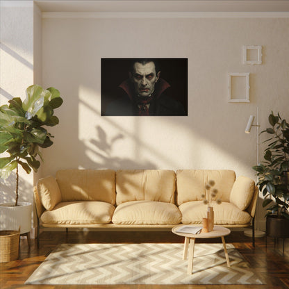 Gothic Vampire Canvas Wall Art, Spooky Decor, Halloween Home Accent, Creepy Art Piece, Horror Themed Gift
