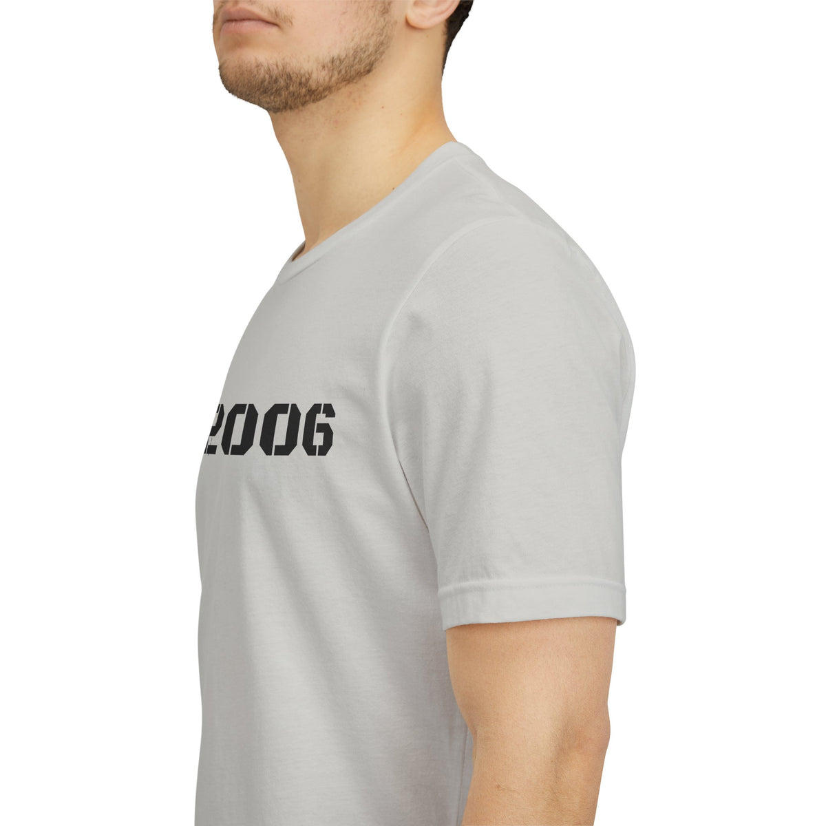 Vintage-style "Established 2006" graphic T-shirt showing a retro design on a casual men's tee.
