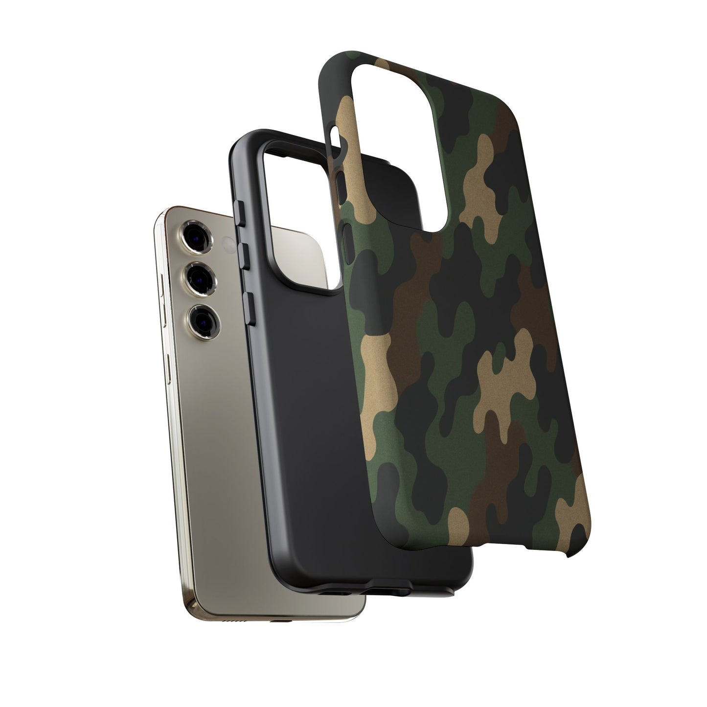 Camouflage tough phone case by Printify with rugged camo design, protective cover for smartphones, durable and stylish.