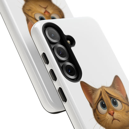 Cute Cat Phone Case, Funny Kitty Case, Animal Lover Gift, Cat Lover Accessory, Unique Cat Design Case, Pet Mom Gift - TRV